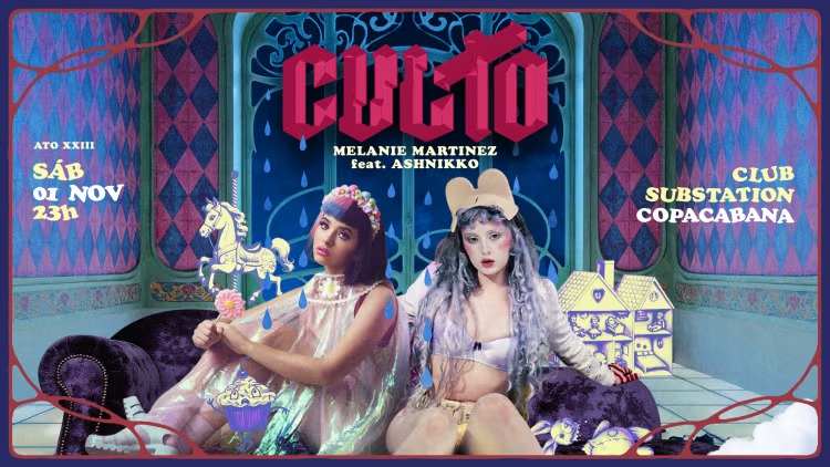 🐦‍⬛ CULTO X ACERVO ASHNIKKO 💋

A <a href="/festaculto/">Festa Culto</a> vai estar no Rio de Janeiro no dia 01/11, na Substation Bar Club. A noite será totalmente dedicada às divas Ashnikko, Melanie Martinez e vários outros artistas!

VAI PERDER ESSA?
👉 Garanta seu ingresso: bit.ly/46Uykp2