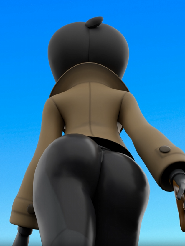 Detective Emma jiggly walk animation up for supporters!