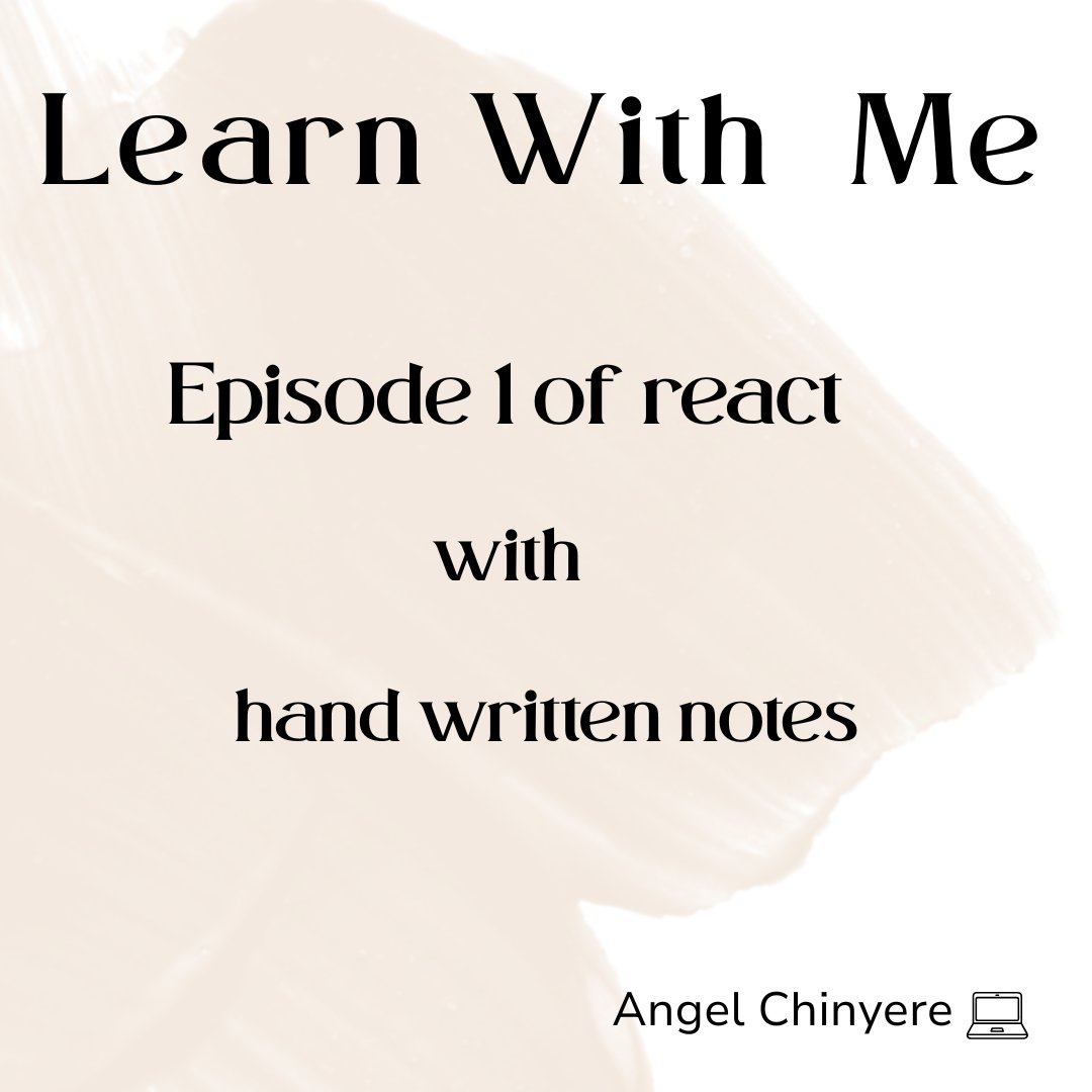 chinyere_a39938's tweet image. React Series Ep 1: Understanding the Basics!
Sharing my handwritten notes to make React easier for beginners 💻💡
vt.tiktok.com/ZSUGYeGVw/
#LearnReact #Developmentjourney #FullStackDeveloper #DeveloperLife #LearnWithAngel