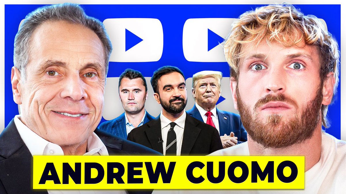 LoganPaul's tweet image. new IMPAULSIVE podcast
Andrew Cuomo on Beating Mamdani for New York Mayor, Donald Trump BEEF, Losing Charlie Kirk 
watch or get attacked by a human-sized rat

youtu.be/XPvsp5FNs30?si…