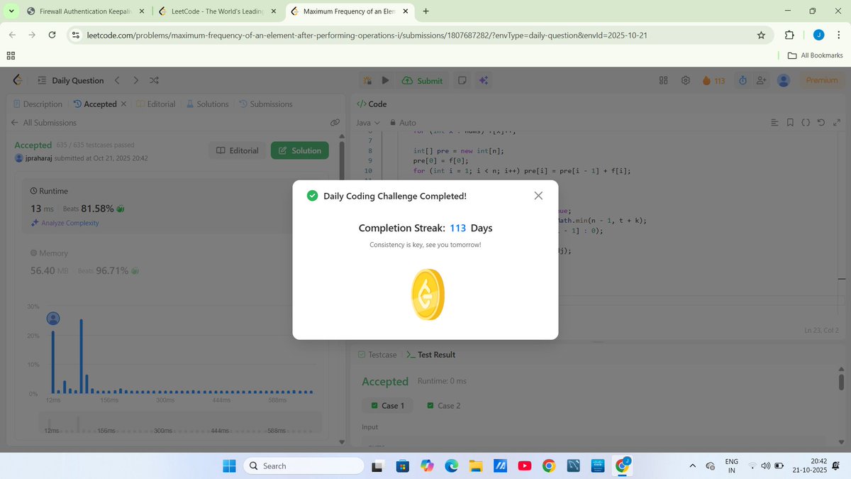 jpraharaj375's tweet image. Day 30 of #100DaysOfCode
-Solved Daily Question on #LeetCode 
#100DaysOfCode #zigbee