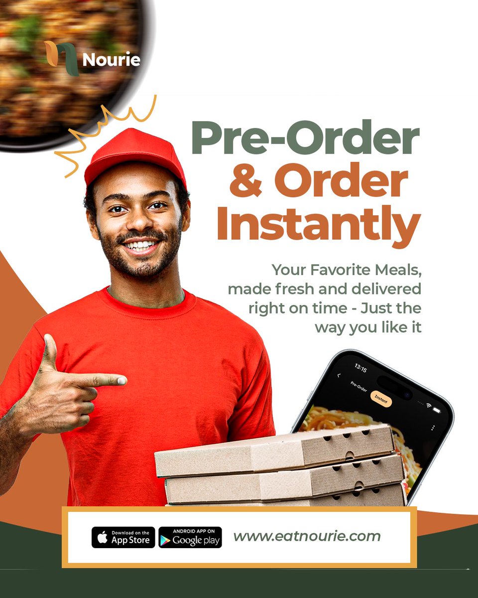 EatNourie's tweet photo. Healthy, affordable meals delivered right when you need them.
From pre-orders to quick deliveries!
#AbujaTwitterCommunity #FoodDelivery https://t.co/hzfyNmePQO