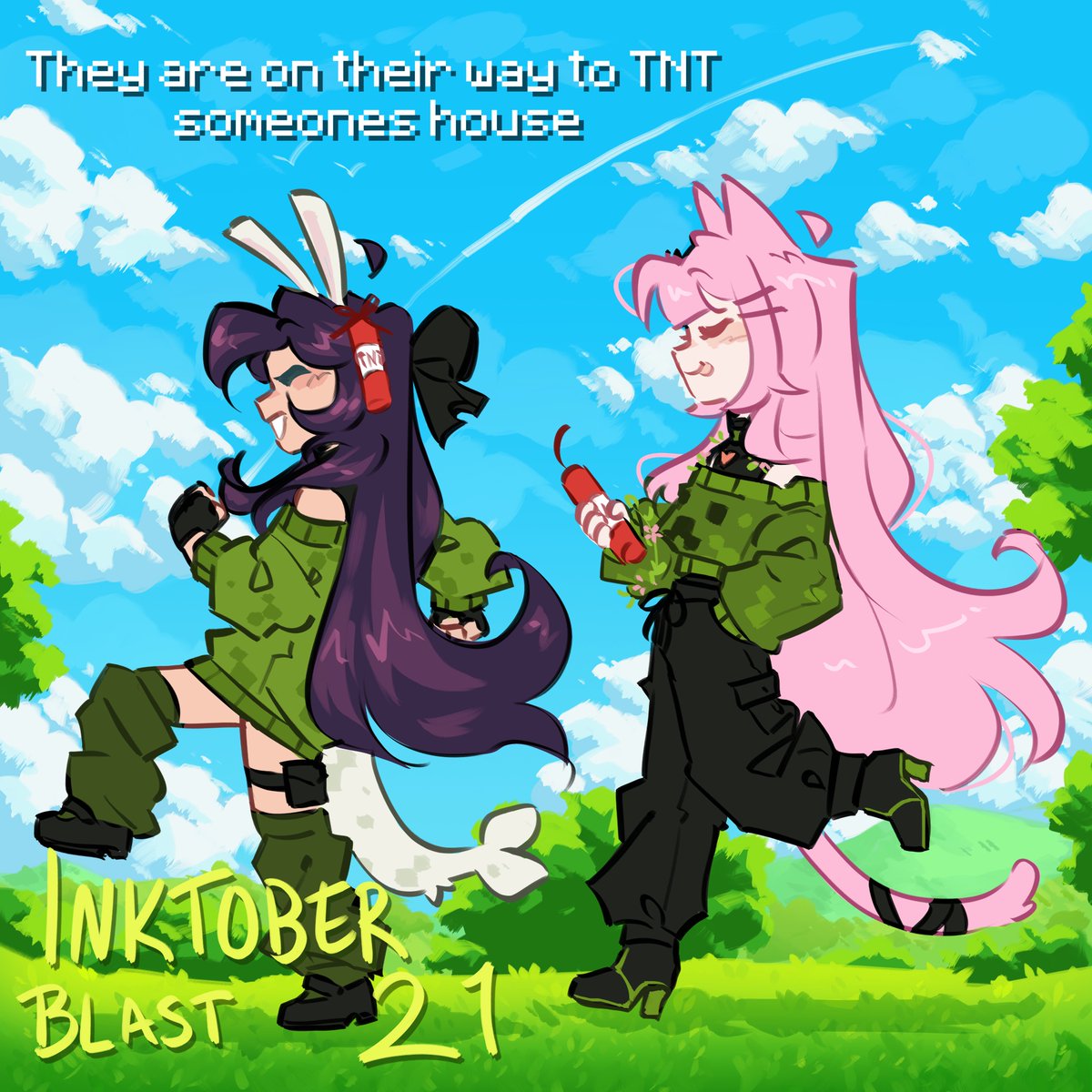 The goobers are out causing chaos🦭🐈‼️
#Inktober2025 #Inktober2025day21