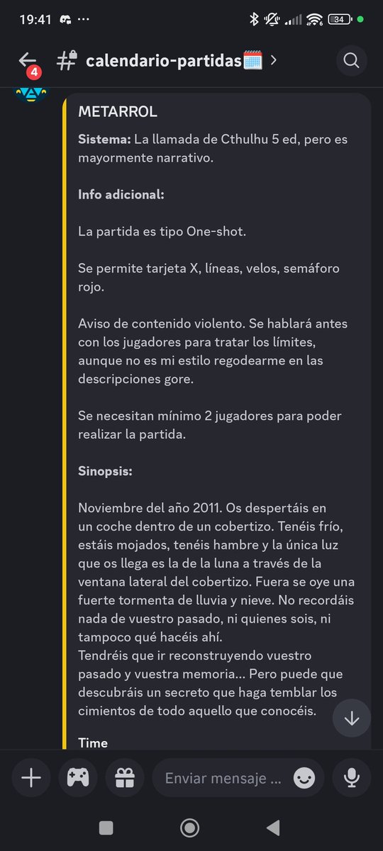 Ya se jugaron las dos primeras aventuras del evento Halloweenero del club!! Ahora vamos a por más! Os dejamos la lista completa y os pedimos colaboración para llenarlas.

¡Sobretodo la del domingo 26, que tenemos aún un par de huequillos!

¿Os apuntáis?