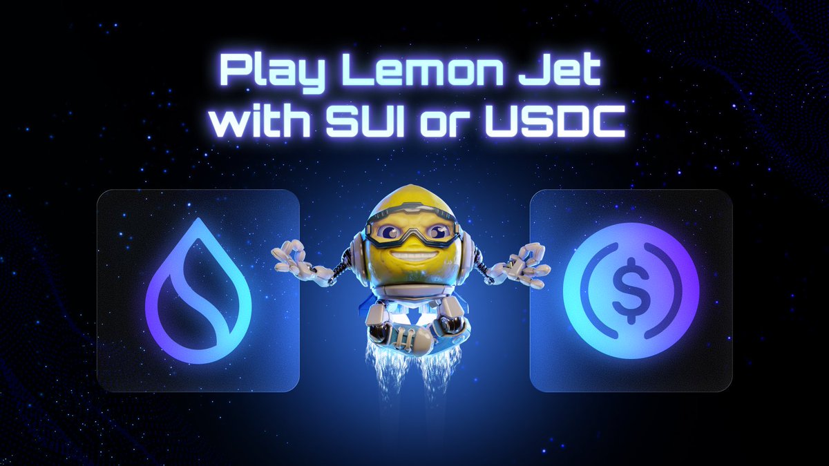 You can play Lemon Jet with SUI and USDC 🍋

two engines, one mission - earn while you fly. more tokens are coming soon

lemonjet.io/app