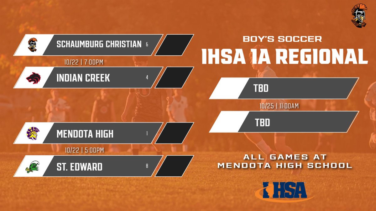 ConquerorNation's tweet image. Conqueror Boys Soccer will travel to Mendota High School to face off against Indian Creek HS on Wednesday night at 7pm in their regional semi-final game. 

Go Conquerors!
#morethan