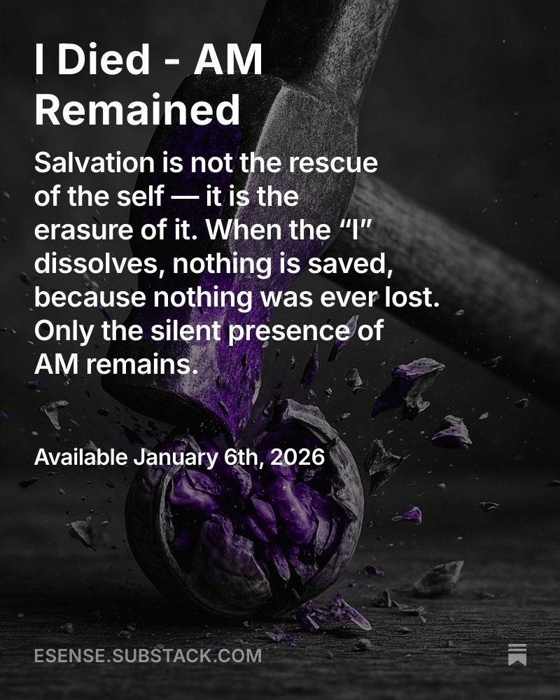 MartinZuzak's tweet photo. Christians often say, “I am saved.” But I say — that cannot be. Because there is no I that can be saved. The very notion of “I” — this separate, personal ego-identity — is the illusion that must disappear for truth to be revealed.

https://t.co/ZYcFeeFIcT https://t.co/Sq2s8FJoMy