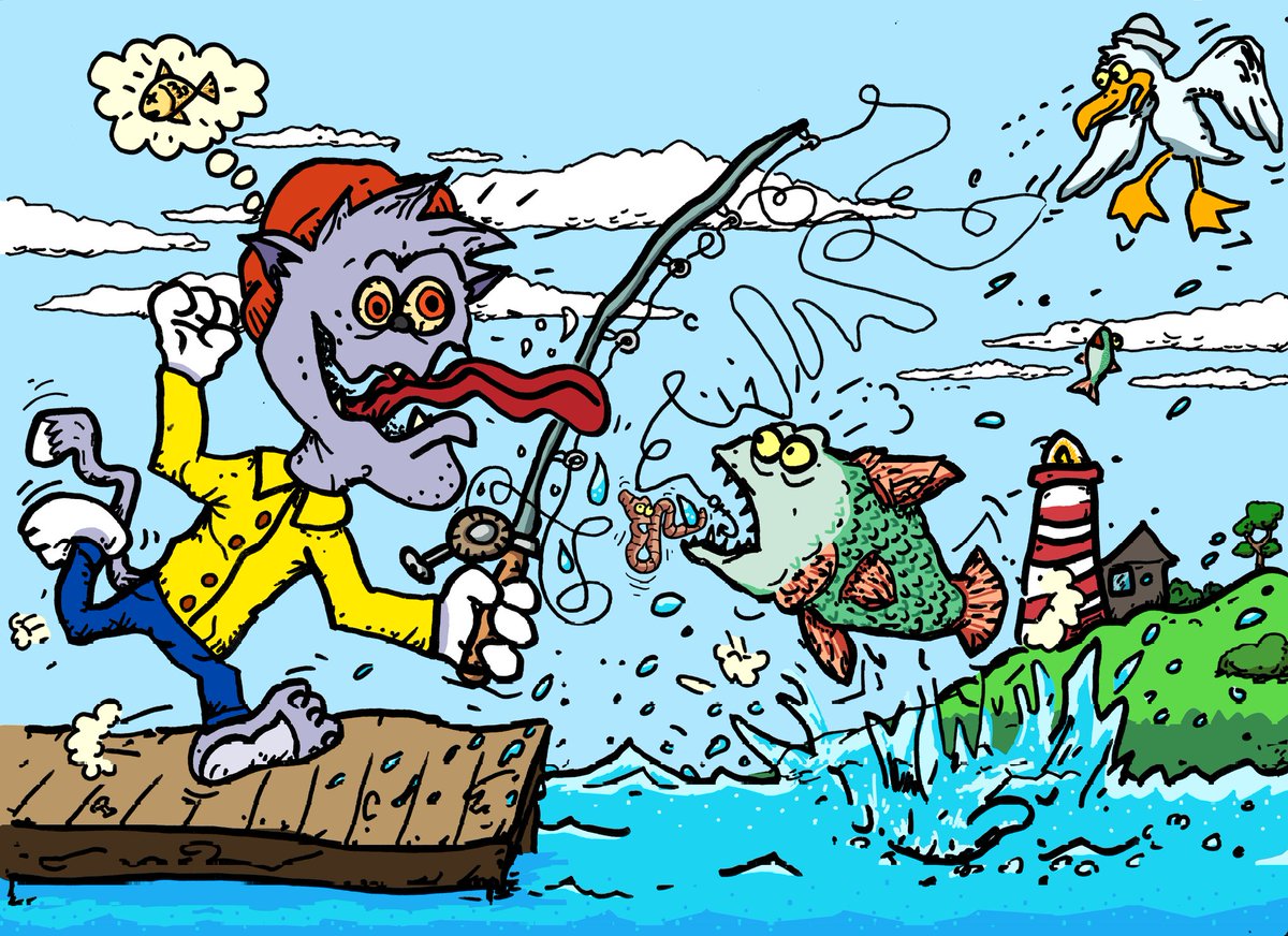 fredtines's tweet image. Willie goes fishing 🐟

#art #illustration #digitalart #inktober #comicart #comics