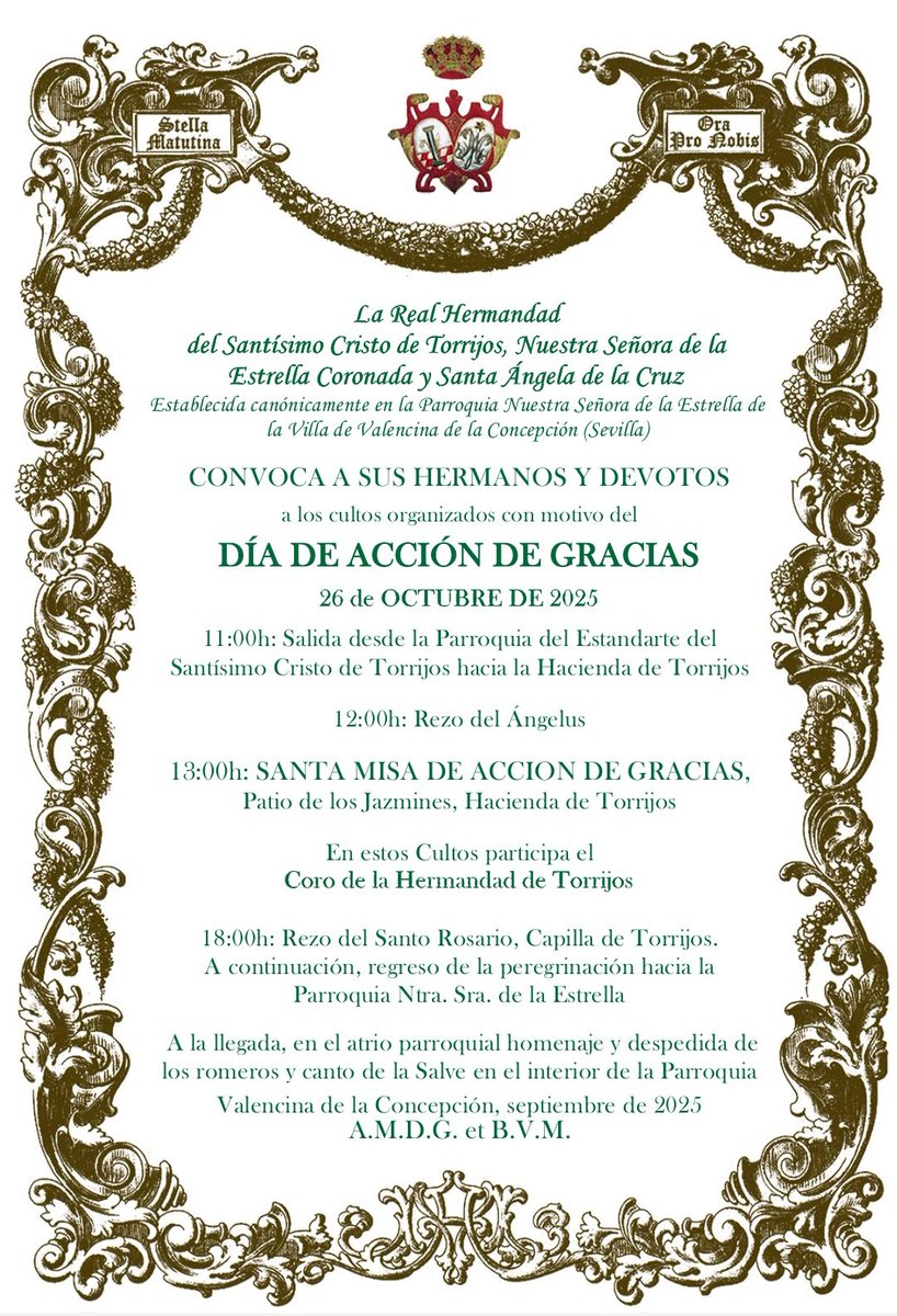 HdadTorrijos's tweet image. CULTOS: DÍA DE ACCIÓN DE GRACIAS (TORRIJOS CHICO): Convocatoria cultos.