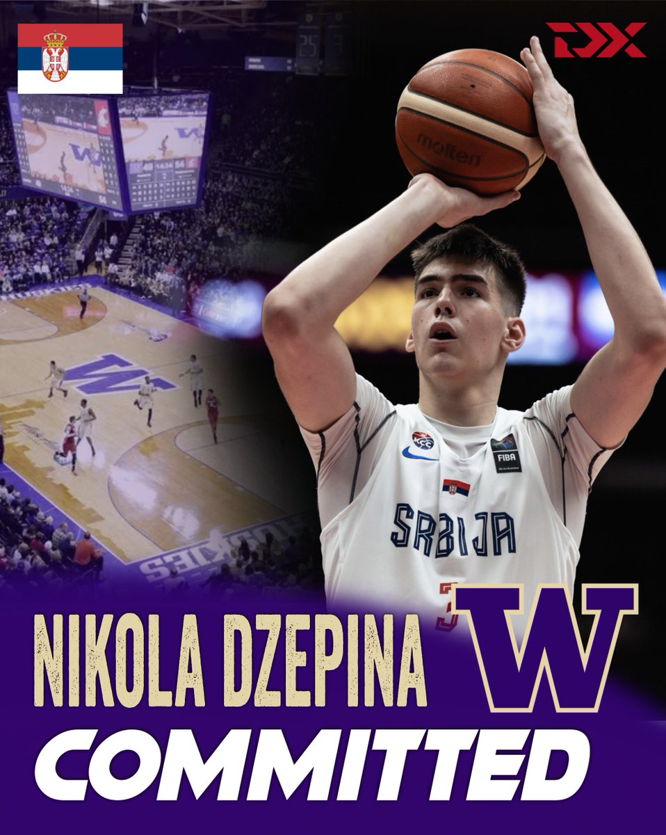 DraftExpress's tweet image. NEWS: Serbian big man Nikola Dzepina has committed to Washington, @WEAVE NIL agency told DraftExpress. 

Dzepina will enroll at semester with plans to be immediately eligible to play starting in December.