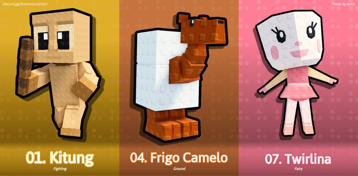 CatchIncGames's tweet image. 🌟 Starter Reveal 🌟
The journey begins, trainers... 👀
Meet the first 3 starters of Brainrot Catchers! #roblox #brainrot #gaming
