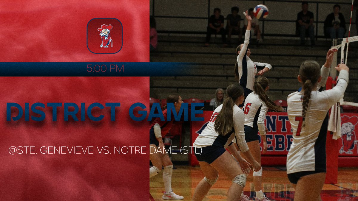 Good Luck Lady Rebels in the first round of the district volleyball tournament in Ste. Genevieve this evening.  
Admission is $6 cash at the gate.

Stream is available for $10 plus tax

Stream: mshsaa.tv/?S=SteGeneviev…