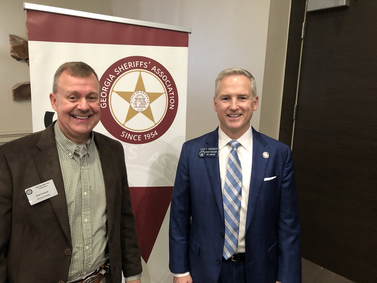 johnfkennedyga's tweet image. My message to Georgia’s Sheriffs today: As your next Lt. Governor, I will make sure our state recognizes and rewards the sacrifices you make each day. I am committed to giving you more tools to do your job — unlike those who want to take away your civil immunity to score…
