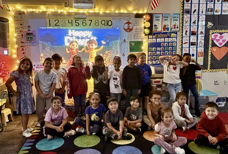 Kindergarteners in Mrs. Fuson's room learning about Diwali Festival of Lights #WeAreBUSD #mchawks