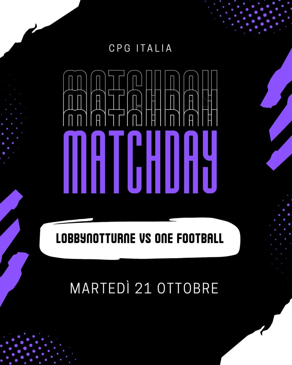 🔜 | 𝐌𝐀𝐓𝐂𝐇 𝐃𝐀𝐘 

🏟️╏CPG A
🆚️╏ <a href="/1FootballGaming/">One Gaming Football</a> 
🕥╏23:00

🔜 | 𝐌𝐀𝐓𝐂𝐇 𝐃𝐀𝐘 

🏟️╏Allstars
🆚️╏ <a href="/eRivarolese1906/">S.S.D Rivarolese1906 esports</a> 
🕥╏23:20