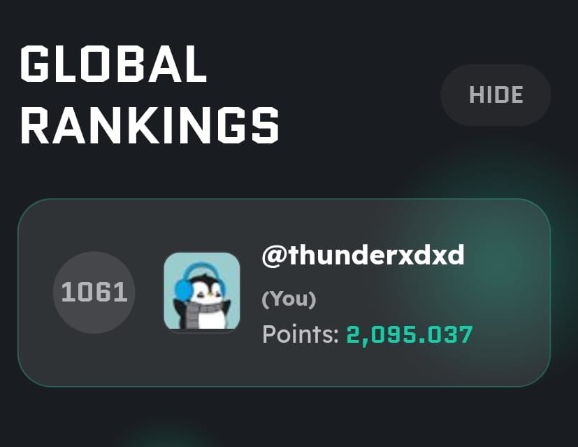 thunderxdxd's tweet image. Almost on 2000 points on @ProjectMerlinio
From last 2 days, I am engaging most of the posts related to @ProjectMerlinio
Getting good points, and suddenly dropping 500 ranking to 1000.
It’s all about points & bot engagement getting more higher points.
I hope everything will…