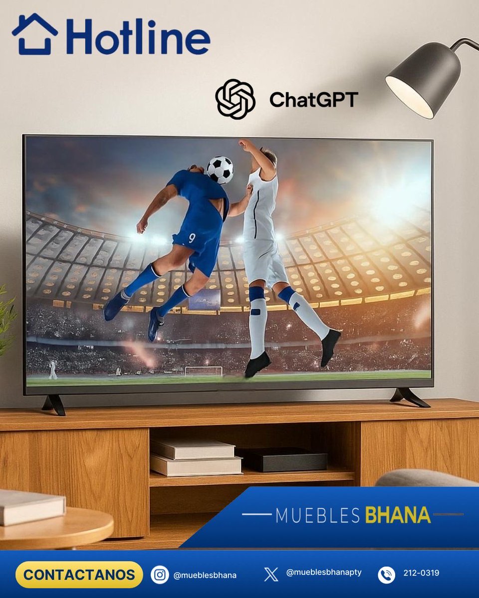 ¡Tu experiencia de entretenimiento acaba de mejorar! 
Este Smart TV con Inteligencia Artificial te da imagen nítida, sonido envolvente y control por Comando de Voz. Acceso directo a tus apps y diseño moderno. Ve más, conéctate más, complícate menos.
#BhanaMejoresPrecios #Hotline