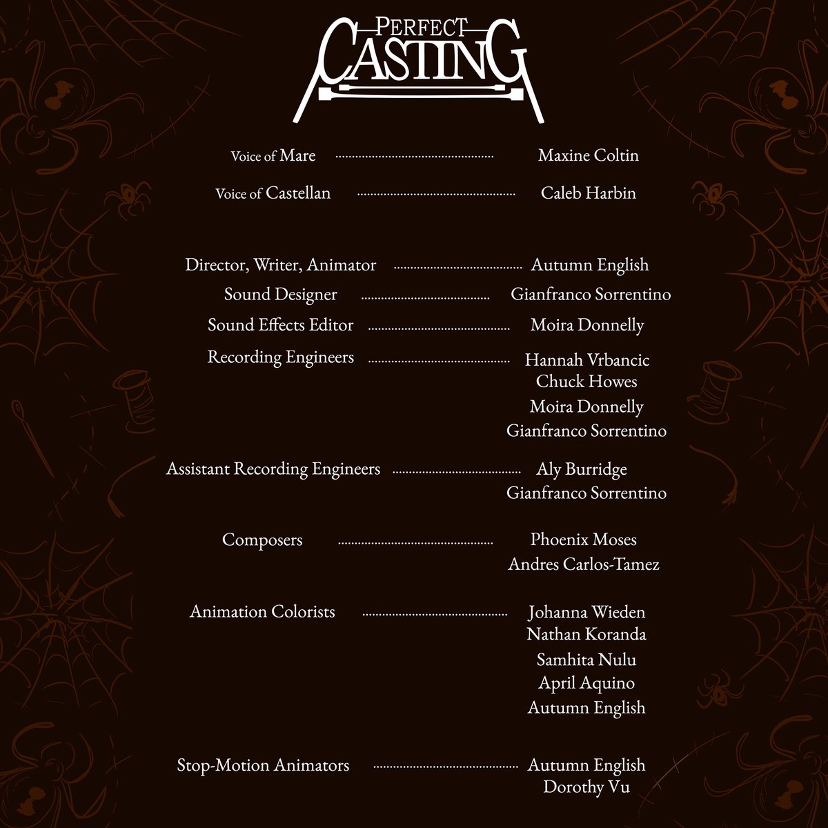 fallenesque's tweet image. Introducing the full cast and crew of PERFECT CASTING! 🎭⭐️

This film was made entirely by DePaul University students and alum, and to achieve what we did on a student timeline is the result of a talented team and a lot of hard work! #animation #IndieAnimation #studentfilm #film