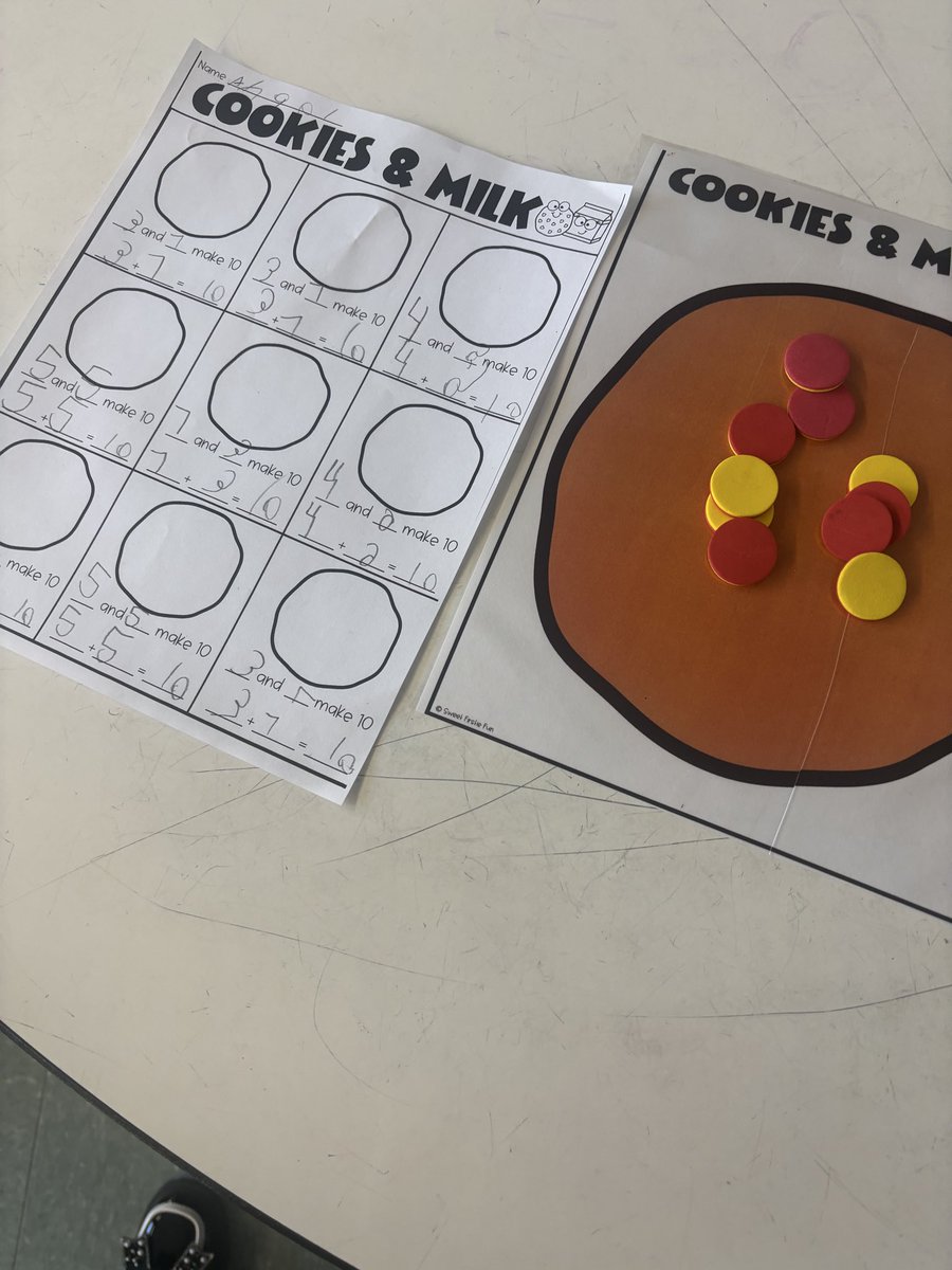 MathIrving's tweet image. Shake and spill in first grade today! Working on partners of 10