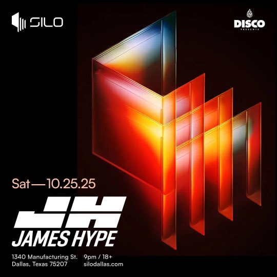 ‼️THIS WEEKEND’S HEADLINERS AT SILO DALLAS🎫

10.24 Friday: ERYC PRYDZ
10.25 Saturday: JAMES HYPE

Use promo code “TXFEST” to save online!
silodallas.com/events