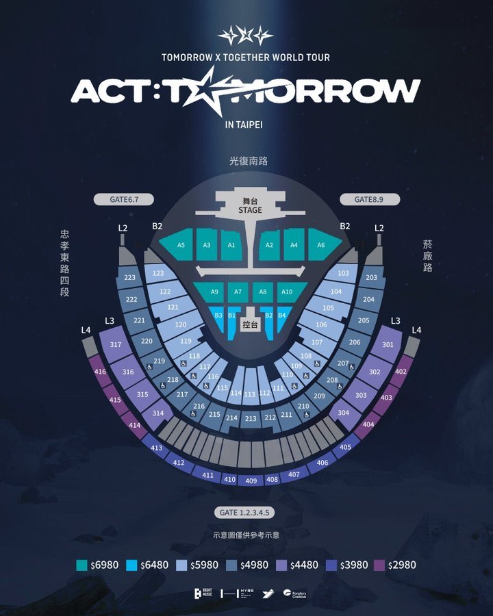 🌼 TOMORROW X TOGETHER WORLD TOUR <ACT : TOMORROW> IN TAIPEI 

台北　チケット代行
▪︎会場：TAIPEI DOME
▪︎日付：1.31
🎫A1,A2:1〜3列/4〜5列/6〜10列/10〜20列/random
🎫 A7〜A10: 1〜3列/4〜5列/6〜10列/10〜20列/random

詳細はDMにてお問い合わせ下さい。

#TXT_TOUR_ACTTOMORROW