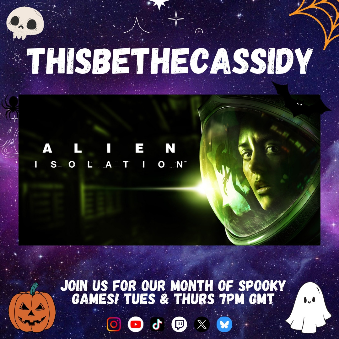 ThisBeTheCassidy (@thiscassidy) on Twitter photo 🎃 Continuing the SPOOKY SEASON with more Alien: Isolation! 🎃 Join the stream LIVE now! twitch.tv/thisbethecassi… 😱 #ThisBeTheCommunity #twitchstreamer #community #horror #comedy #chaos #alienisolation #halloween <a href="/SourceGamingTV/">Source Gaming</a> 🎃 Continuing the SPOOKY SEASON with more Alien: Isolation! 🎃 Join the stream LIVE now! twitch.tv/thisbethecassi… 😱 #ThisBeTheCommunity #twitchstreamer #community #horror #comedy #chaos #alienisolation #halloween <a href="/SourceGamingTV/">Source Gaming</a>