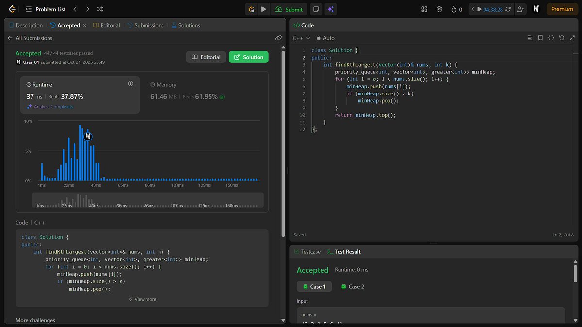 Wannabe_01_'s tweet image. #Day105 of grinding until I land a job! 🚀
- Solved these questions today:
&gt; Kth Largest Element in an Array
&gt; Kth Smallest Element in an Array
#DSA #LeetCode #100DaysOfCode #striversheet