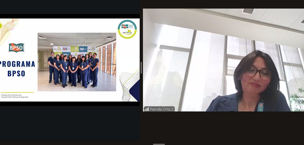 <a href="/TiarePavez/">Tiare Pavez Hurtado</a> <a href="/ministeriosalud/">Ministerio de Salud</a> <a href="/RNAO/">RNAO</a> <a href="/DorisGrinspun/">Dr. Doris Grinspun 🇨🇦 RN, PhD, FAAN, O.ONT</a> <a href="/SueLeBeau1/">Sue LeBeau</a> <a href="/LhamoDolkar2023/">Lhamo Dolkar</a> <a href="/FelipeCortesCL/">Felipe Cortés Leddy</a> <a href="/BupaChile/">Bupa Chile</a> <a href="/ULagosOficial/">Universidad de Los Lagos</a> <a href="/clinicafoscal/">FOSCAL</a> <a href="/fcardioinfantil/">Fundación Cardioinfantil - LaCardio</a> Pamela Ortiz nos da una exposición, durante el Consorcio Iberoamericano, sobre los logros, desafíos y metas de <a href="/MSeguridad/">MutualdeSeguridad</a> en el programa #BPSO