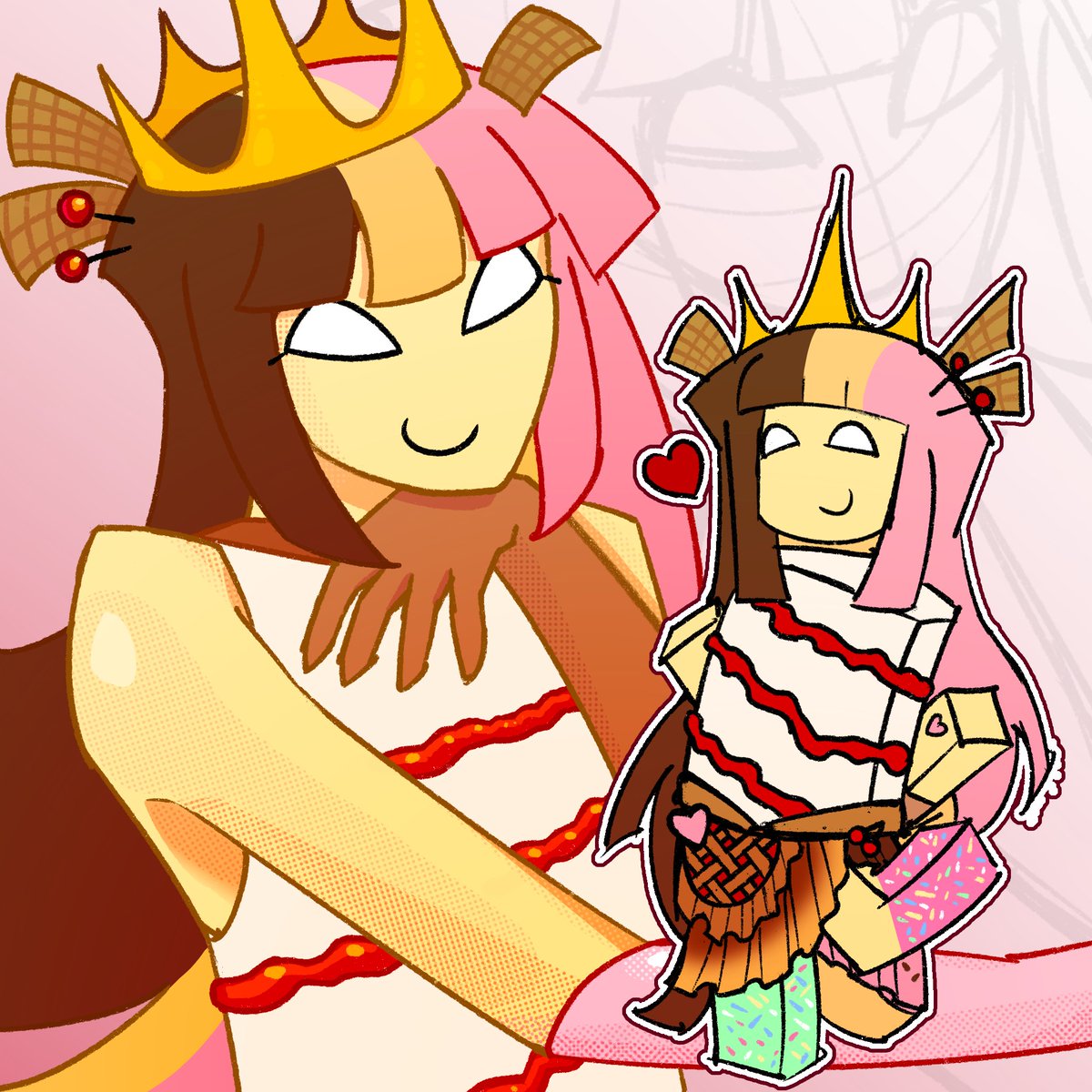 TobyFrankLadly's tweet image. Ms Neapolitan! #robloxoc #robloxart #ROBLOX