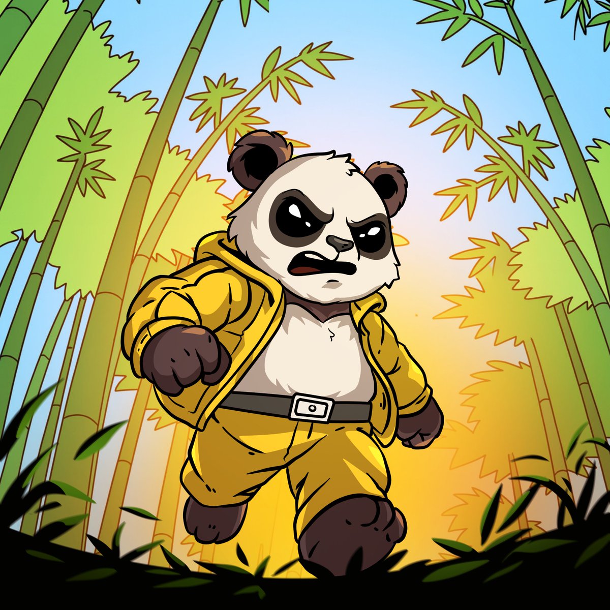 PengdaCoinBNB's tweet image. Pengda walks angrily deeper into the bamboo forest chasing a bright orange shimmer in search of all the commotion & noise. 
Time is getting closer..