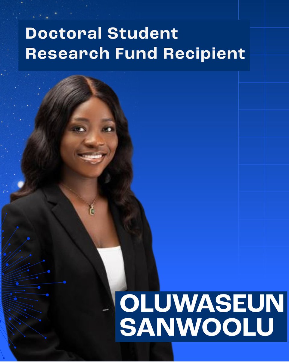 Congratulations to Oluwaseun Sanwoolu, the recent recipient of a Doctoral Student Research Fund award from KU’s Office of Graduate Studies!