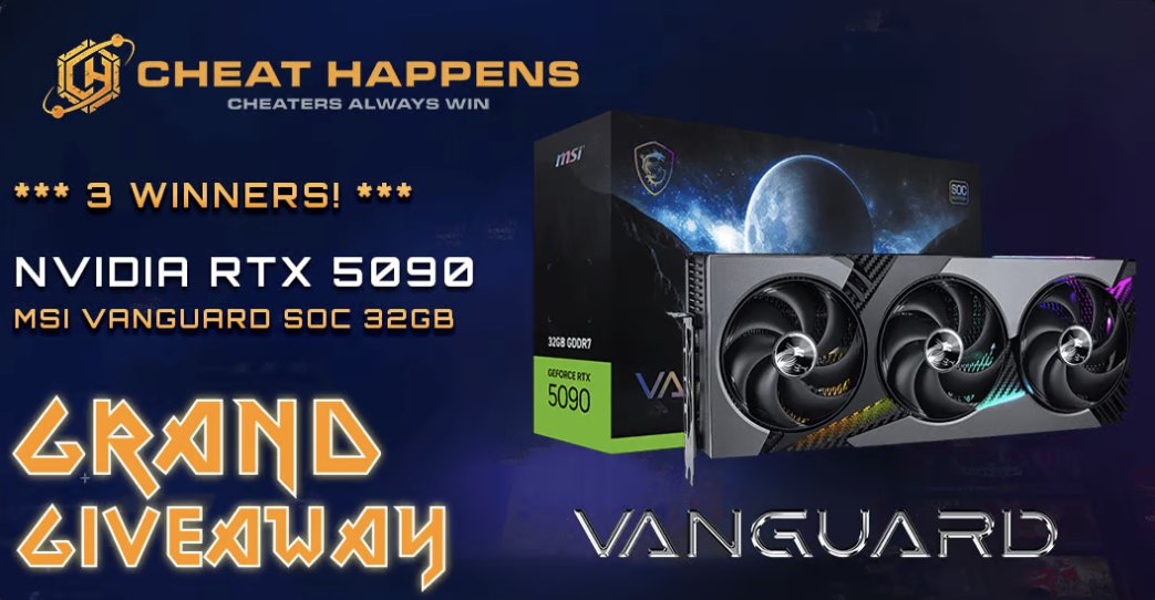 cheathappens's tweet image. ⚡ Game on with next‑level graphics: we’re giving away three MSI VANGUARD RTX 5090 cards (or PayPal $$ equivalent).
📦 Ships worldwide. ✅ Enter for free.
🎯 Enter now: cheathappens.com/gleemio24.asp
#CheatHappens #RTX5090 #GamingUpgrades