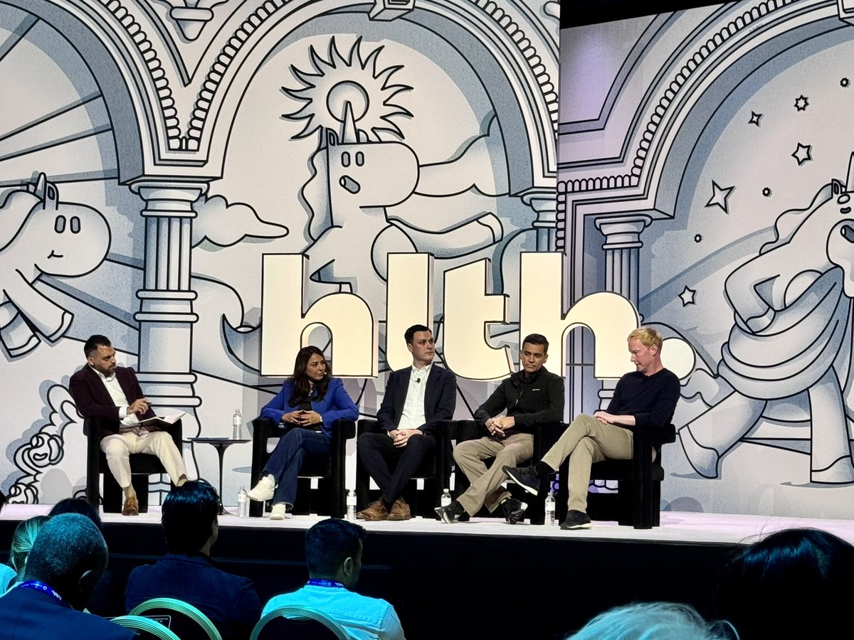 neil_projects's tweet image. openai, nvidia, google, microsoft on stage at #HLTH2025