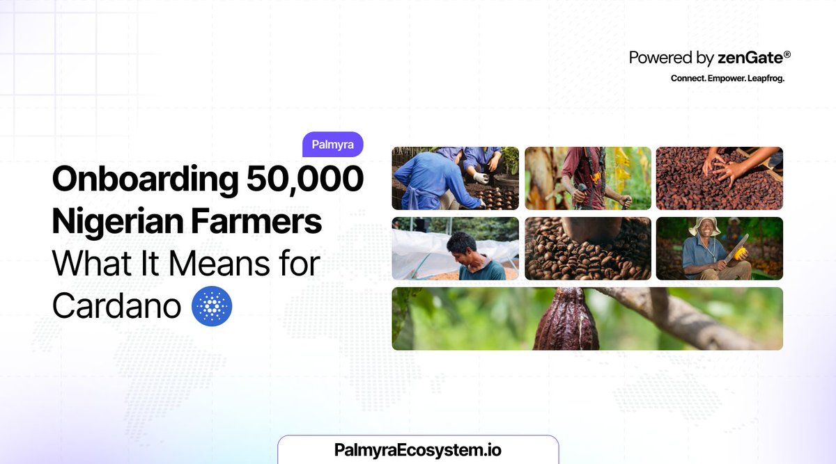 Onboarding up to 50,000 farmers onto the blockchain isn’t easy, but with support from the Government of Cross River State, it’s becoming a reality.

So what does that mean for Cardano!? 👇