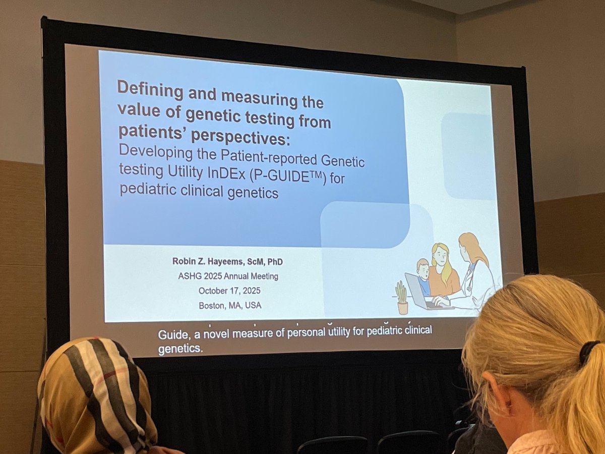 ⚡️Last week, Dr. Robin Hayeems brought the spark to #ASHG25 with a lightning talk on P-GUIDE — our tool for measuring personal utility in pediatric clinical genetics. Exciting to showcase how families' experiences shape genomic care!🧬<a href="/GeneticsSociety/">ASHG</a> #PersonalUtility #Genomics