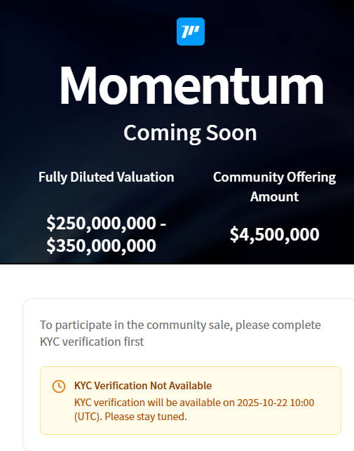 不到8个小时 就开始了！<a href="/MMTFinance/">MomentumⓂ️Ⓜ️T</a>兄弟们冲啊！干啊！ 
#buidlpad #Momentum #KaitoYaps #Yaps
<a href="/KaitoAI/">Kaito AI 🌊</a>