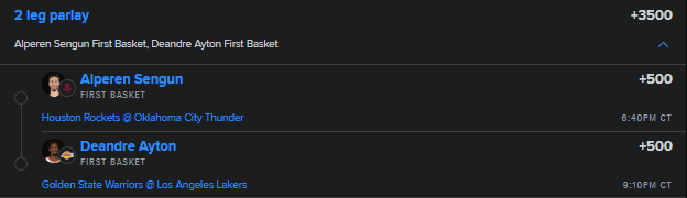 PropHuntersLLC's tweet image. First Basket!

gambly.com/share-bet/wskg…

#GamblingX #NBA #FirstBasket