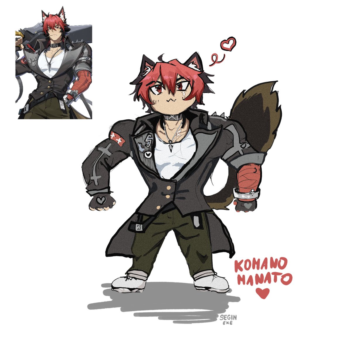 Segin_exe's tweet image. #KomanoManato  #ZZZ #ZenlessZoneZero #fanart #manatozzz 

I drew it on ONE layer. NeverAgain.
Silly doodle, but I come to love him so soo much - I play for him hah