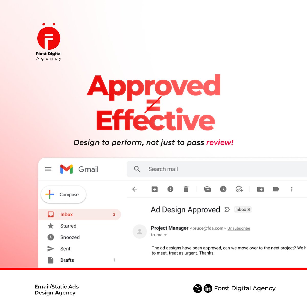 forstdigital's tweet image. Everyone approved the ads.  
No one clicked.  

Approval isn’t the same as conversion.  

@forstdigital design to perform, not just pass review.  

#AdClarity #ForstCreative