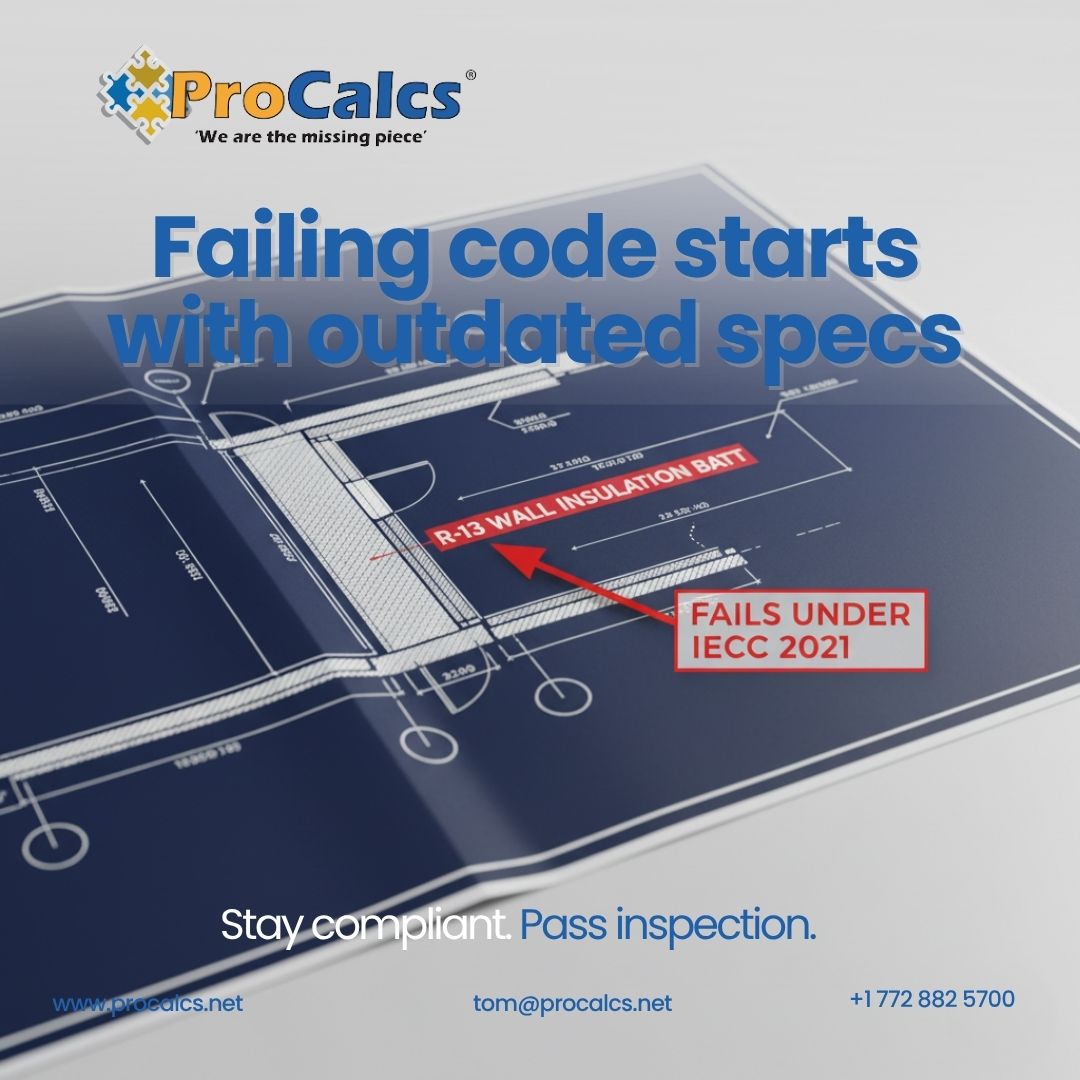 procalcs's tweet image. Failing code starts with outdated specs.
IECC 2021 raised wall and roof R-values — last year’s plans could already fail inspection.
Stay compliant. Pass inspection. DM us!
#HVACDesign #BuildingCode #ProCalcs