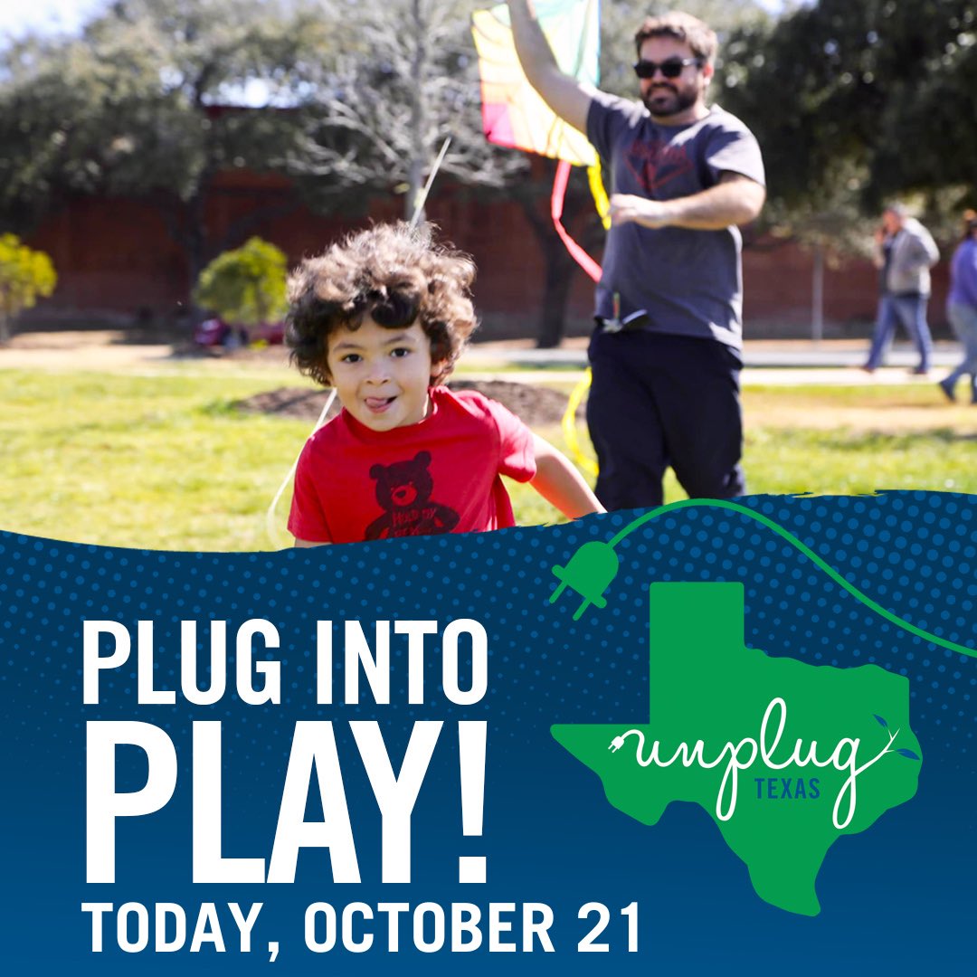 Today is the day to Unplug, Texas! Join TRAPS &amp; 26 parks &amp; rec agencies who are celebrating today by setting aside our screens to rediscover the outdoors! Thanks to Sen. Adam Hinojosa &amp; Rep. Ben Bumgarner for championing this initiative! Sign the pledge: unplugtexas.org