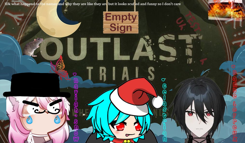 Most scuffed picture
Outlast Trials with <a href="/NaviahSnow/">Naviah Snow ❄️🦊 |Arctic Fox Vtuber</a> and <a href="/DLefreux/">Dante LeFreux</a> 
In a few minutes :D
twitch.tv/celastrian