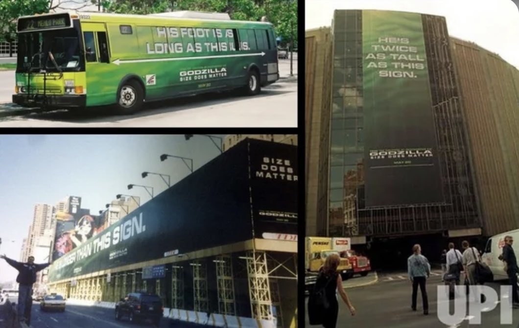 @Rhyme_VT Godzilla 1998 bus/billboard style adverts! (Or in all ...