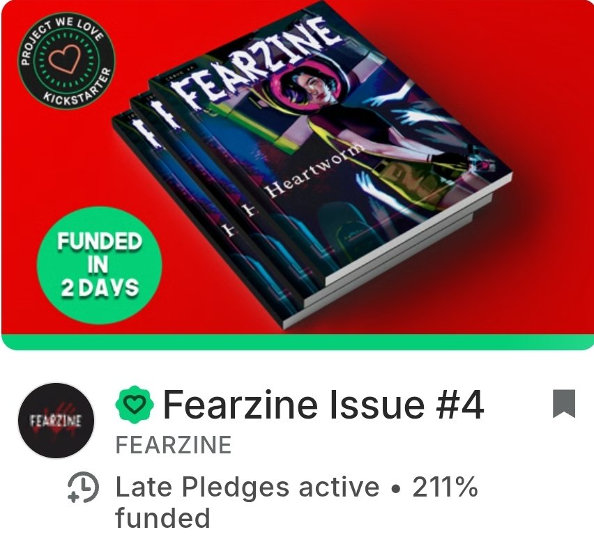 Missed out on snagging your copy of <a href="/_FEARZINE/">FEARZINE</a>'s issue #4? Missing past issues and need to catch-up? Don't fret! We have late pledges available until the 31st of Oct! 
kickstarter.com/projects/fearz…
#horror #MAGAZINE #gaming #indiedev #indiegame #kickstarter