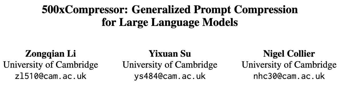 Kangwook_Lee's tweet image. A more serious thread on the DeepSeek-OCR hype / serious misinterpretation going on.
1.
On token reduction via representing text in images, researchers from Cambridge have previously shown that 500x prompt token compression is possible (ACL'25, Li, Su, and Collier).
Without…