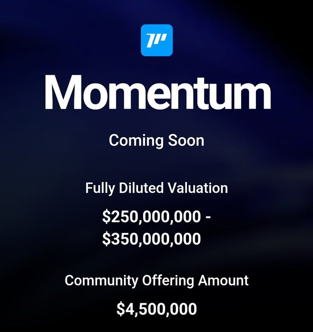 🚀 Ready to catch the next big wave in DeFi?
<a href="/MMTFinance/">MomentumⓂ️Ⓜ️T</a> is live on <a href="/buidlpad/">Buidlpad</a> early access to $MMT starts NOW!

Don’t wait, spots are filling fast 👇
👉 buidlpad.com/projects/momen…
#Buidlpad #Momentum #MMT #Presale #DeFi