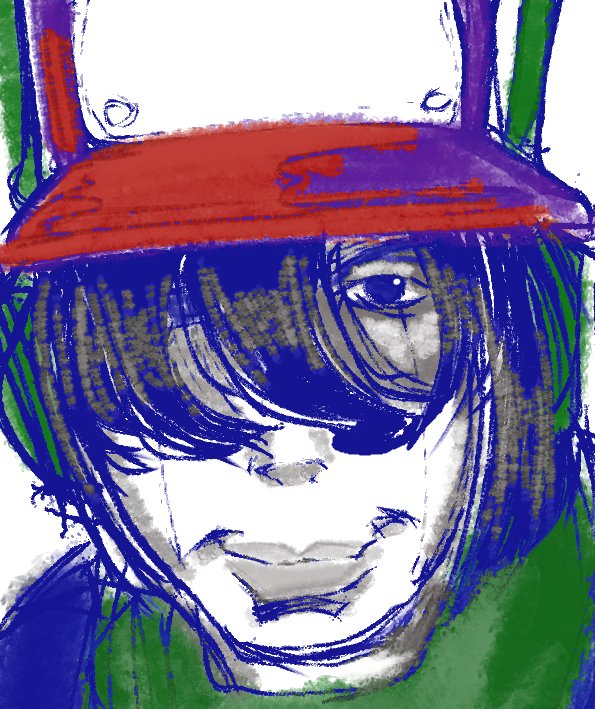 i love drawing his hair, but i always remember this pic