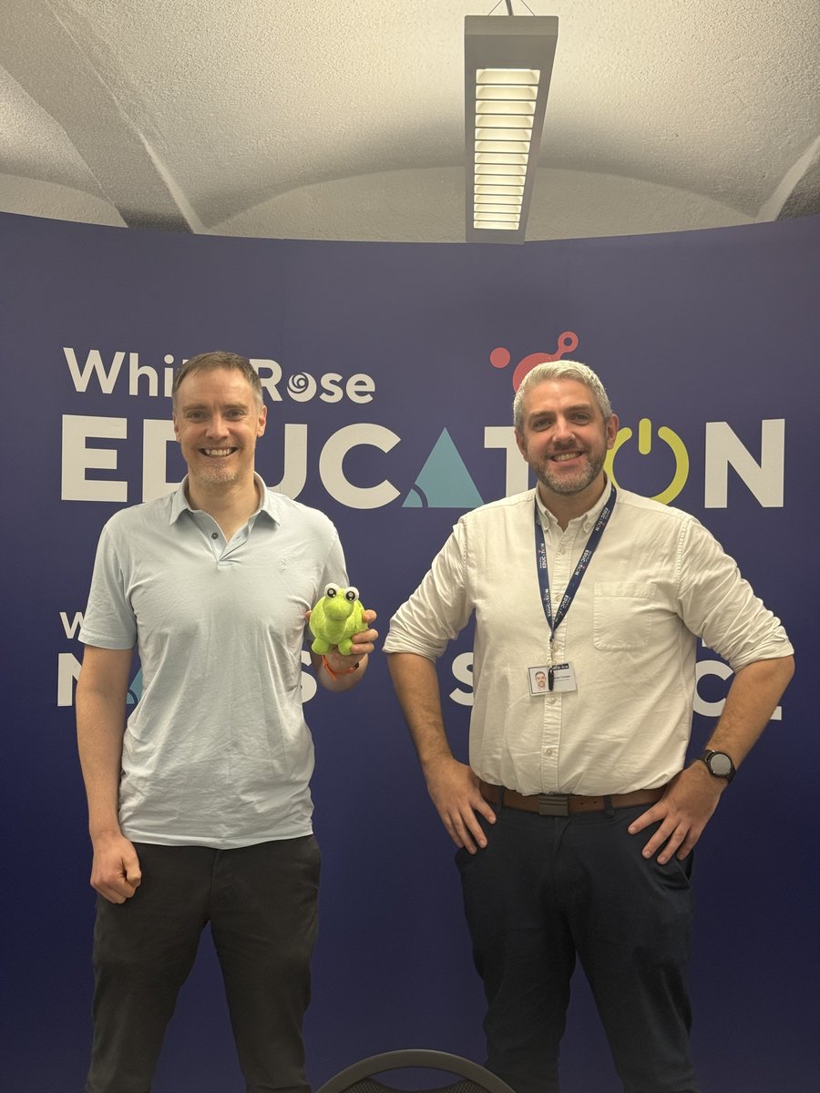 We were delighted to welcome <a href="/mrbartonmaths/">Craig Barton</a> to the White Rose offices in Leeds earlier this week! We're working on something really exciting which we can't wait to share with you all. Watch this space 👀