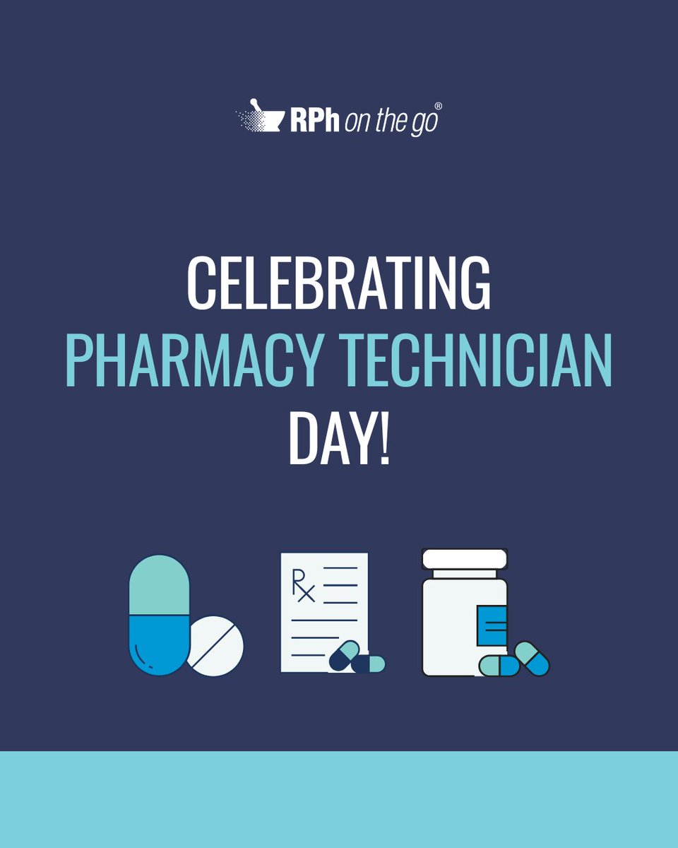 rphonthego's tweet image. It’s Pharmacy Technician Day! Shoutout to all the techs keeping healthcare running.  #PharmacyTechDay
