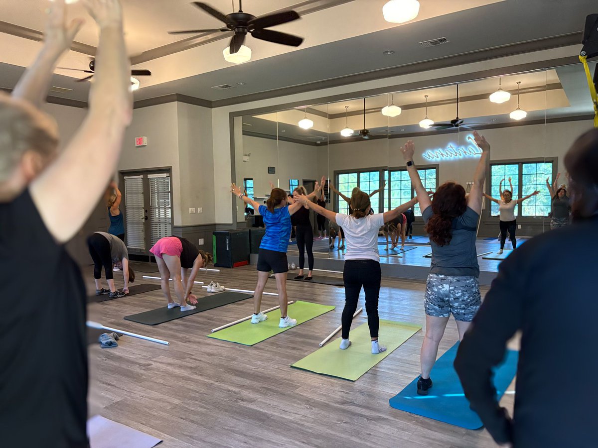 TPickett's tweet photo. Core &amp; Mobility this morning with our fantastic instructor, Ashley!🌞👏 

Build your strength and mobility every Tuesday morning at 9AM.🌟 Take advantage of this class as part of Body Bionics Mind &amp; Body Group Fitness classes. Visit online to register! https://t.co/FChNNC5Bkr https://t.co/0wFxUfQ0lI